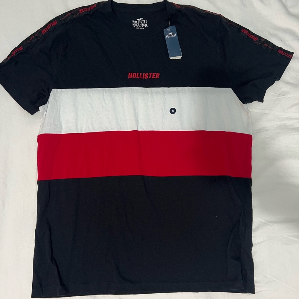 Hollister Men's Tri-Color Stripe Tee